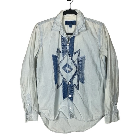 Lucky Brand southwest embroidered chambray - Picture 1 of 5